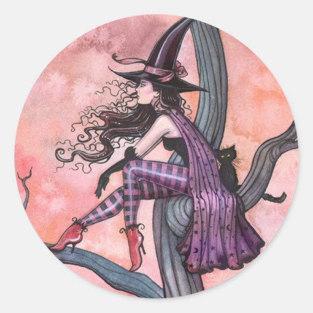 Halloweeen Witch Stickers by Molly Harrison (Front)