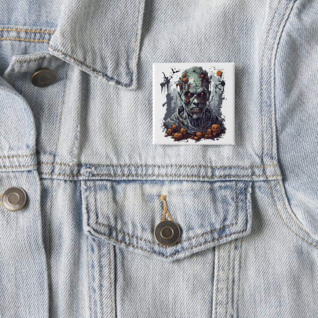 Halloween 15 Cm Square Badge (In Situ)