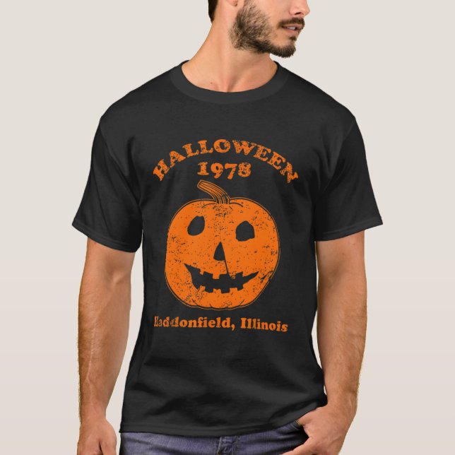 Halloween 1978 Spooky Myers Pumpkin Haddonfield T-Shirt (Front)