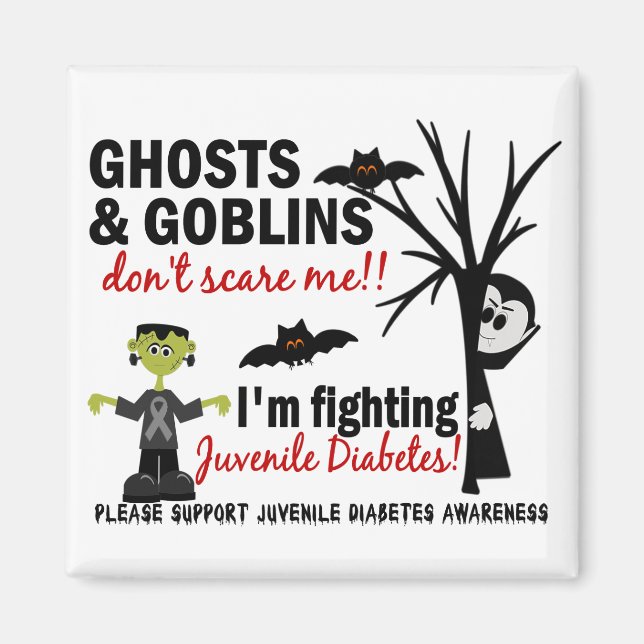 Halloween 1 Juvenile Diabetes Warrior Magnet (Front)