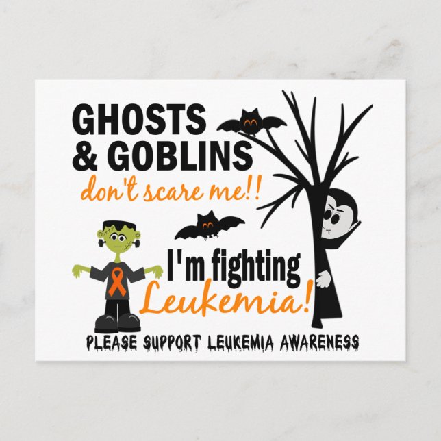 Halloween 1 Leukaemia Warrior Postcard (Front)
