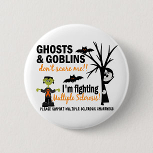 Halloween 1 Multiple Sclerosis Warrior 6 Cm Round Badge