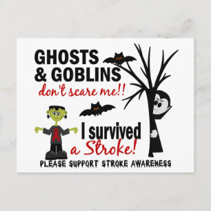 Halloween 1 Stroke Survivor Postcard