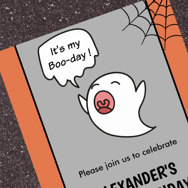 Halloween 1st birthday invitations cute ghost  (Halloween-1st-birthday-invitations-cute-ghost-1)