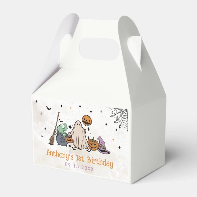 Halloween 1st Birthday Party Favour Box (Front Side)