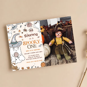 Halloween 1st Birthday Spooky One Invitations