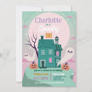 Halloween 1st Girls Ghosts House Party Haunted Invitation