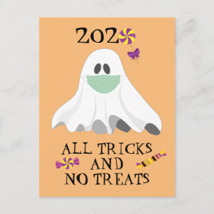 Halloween 2020 All Tricks and no Treats Postcard
