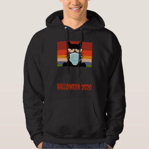 Halloween 2020, Black Cat with Mask Hoodie