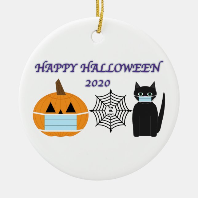 Halloween 2020 ceramic tree decoration (Front)