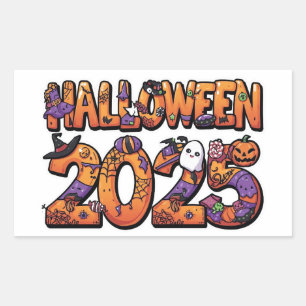 Halloween 2025 – Colourful Cartoon Cutout Sticker