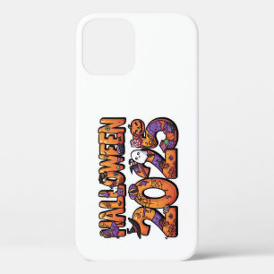 Halloween 2025 – Colourful Cartoon Cutout Sticker iPhone 12 Case