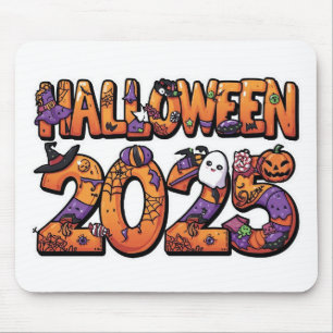 Halloween 2025 – Colourful Cartoon Cutout Sticker Mouse Mat
