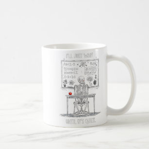 Halloween 2025 Funny Quiet Skeleton Teacher Cute F Coffee Mug