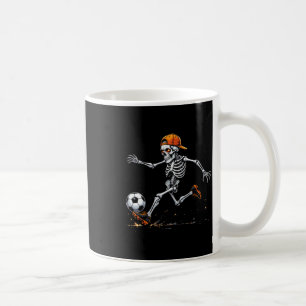 Halloween 2025 Funny Skeleton Soccer Footll Player Coffee Mug