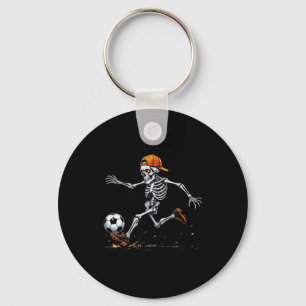 Halloween 2025 Funny Skeleton Soccer Footll Player Key Ring