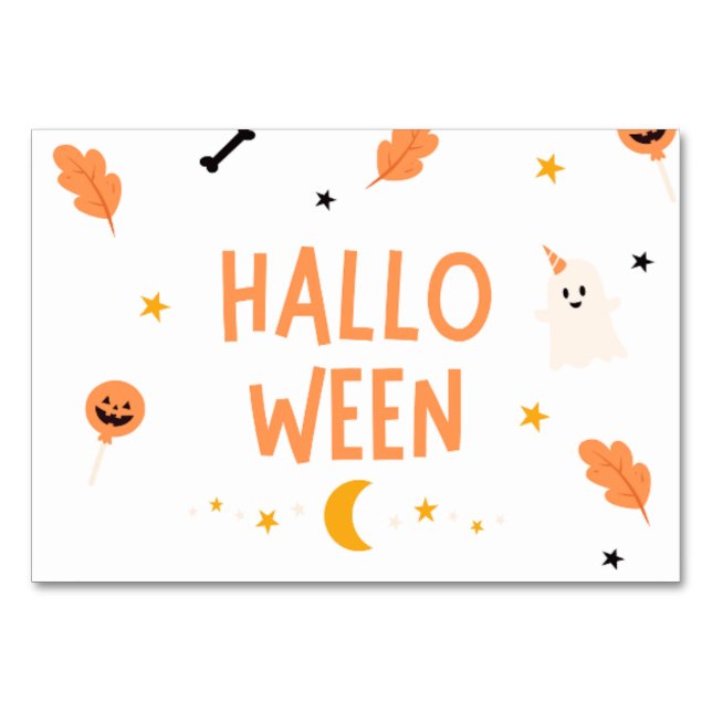 Halloween 2025 Table Card – Spooky Party Decoratio (Back)