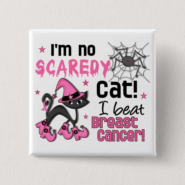 Halloween 2 Breast Cancer Survivor 15 Cm Square Badge (Front)