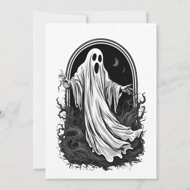 Halloween 2 spirit, spook, gift,cute, fall holiday invitation (Front)