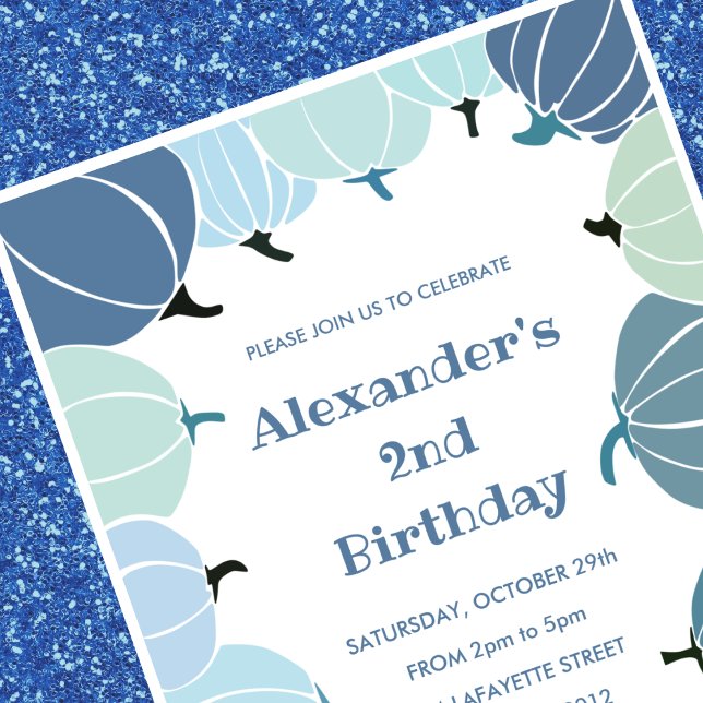 Halloween 2nd birthday invitations cute pumpkin  (Halloween-2nd-birthday-invitations-cute-pumpkin-1)