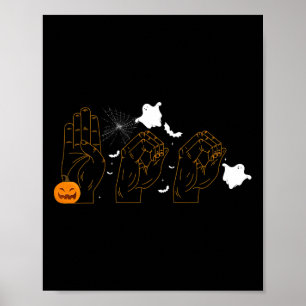 Halloween 31st October Deaf-mute Sign-language 1 Poster