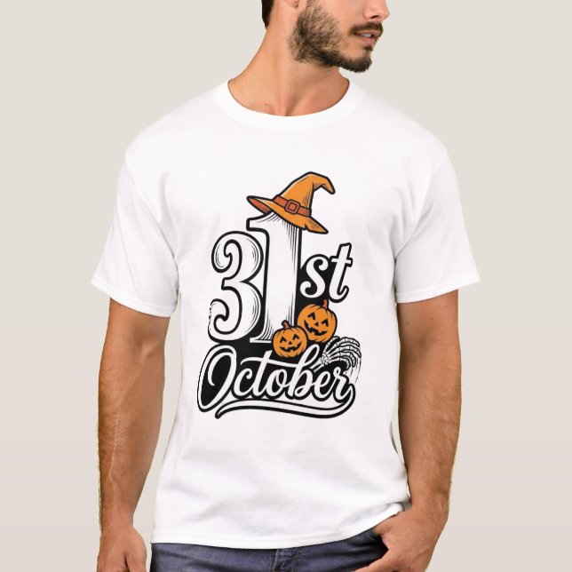 Halloween 31st October Typography Shirt Design_1 (Front)
