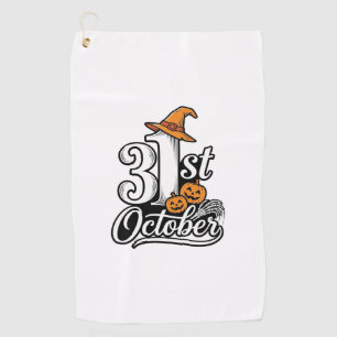 Halloween 31st October Typography Shirt Design_1 Golf Towel