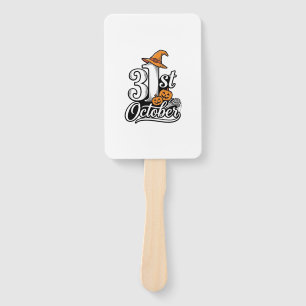 Halloween 31st October Typography Shirt Design_1 Hand Fan
