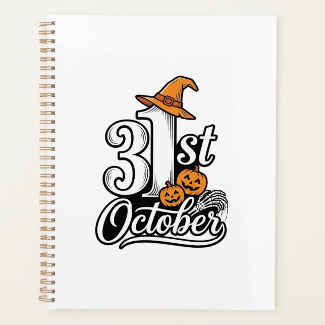 Halloween 31st October Typography Shirt Design_1 Planner (Front)
