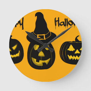 Halloween 3 round clock