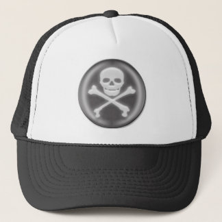 Halloween 3D Skull and Cross-bones Trucker Hat