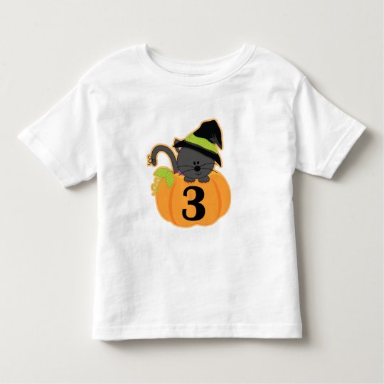 Halloween 3rd Birthday Pumpkin Toddler T-Shirt