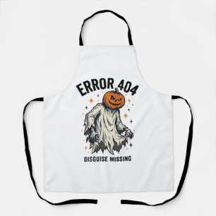 Halloween 404 Costume Pumpkin Ghost Error Design_1 Apron