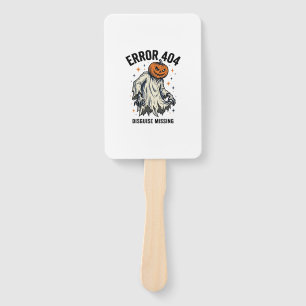 Halloween 404 Costume Pumpkin Ghost Error Design_1 Hand Fan