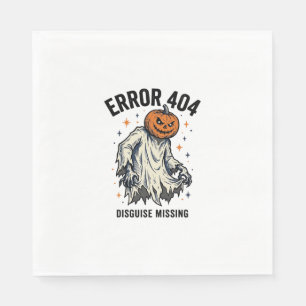 Halloween 404 Costume Pumpkin Ghost Error Design_1 Napkin