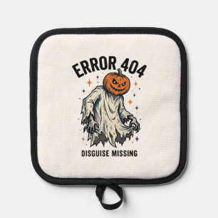 Halloween 404 Costume Pumpkin Ghost Error Design_1 Pot Holder
