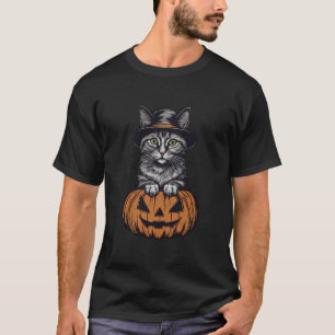 Halloween 4 kitty, jack-o-lantern, gift, kitten T-Shirt