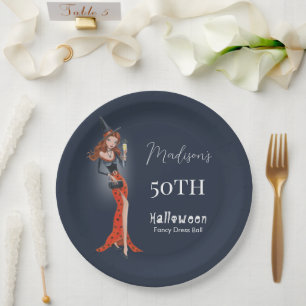 Halloween 50 th Birthday Party Paper Plate