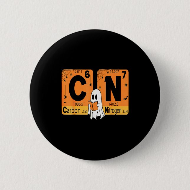 Halloween 67 Meme Science Chemistry Humour Periodi 6 Cm Round Badge (Front)