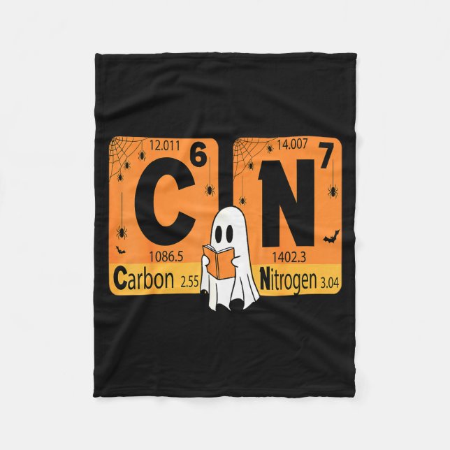 Halloween 67 Meme Science Chemistry Humour Periodi Fleece Blanket (Front)