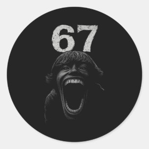 Halloween 67 Scp Horror Face Y Costume Shirt Horro Classic Round Sticker