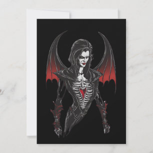 Halloween 6 vampire, b, scary monster, horror, invitation