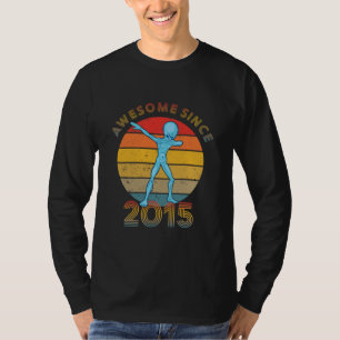 Halloween 6th Birthday Boy Dabbing Alien Awesome T-Shirt