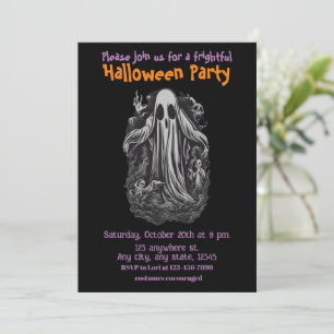 Halloween, 8 spirit, spooky, party invitation, invitation