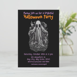 Halloween, 8 spirit, spooky, party invitation, invitation