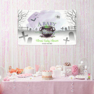 Halloween A Baby is Brewing Banner (P/G)