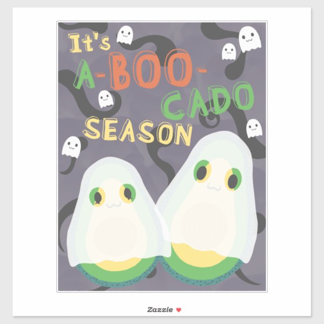 Halloween A-BOO-Cado Spooky Cute Avocado Ghosts (Sheet)