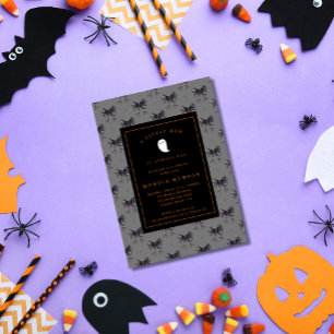 Halloween A Little Boo Coquette Baby Shower  Invitation