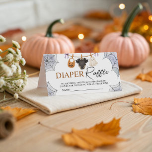 Halloween A Little Boo Diaper Raffle Tickets Enclosure Card