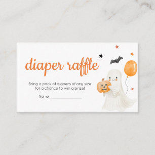 Halloween A Little Boo is Almost Due Diaper Raffle Enclosure Card